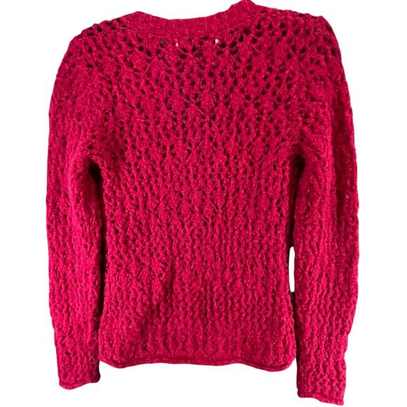 Joie Vara Sweater Womens XS Wool Alpaca Blend Open Knit Cardigan Button Up Soft - Picture 5 of 15